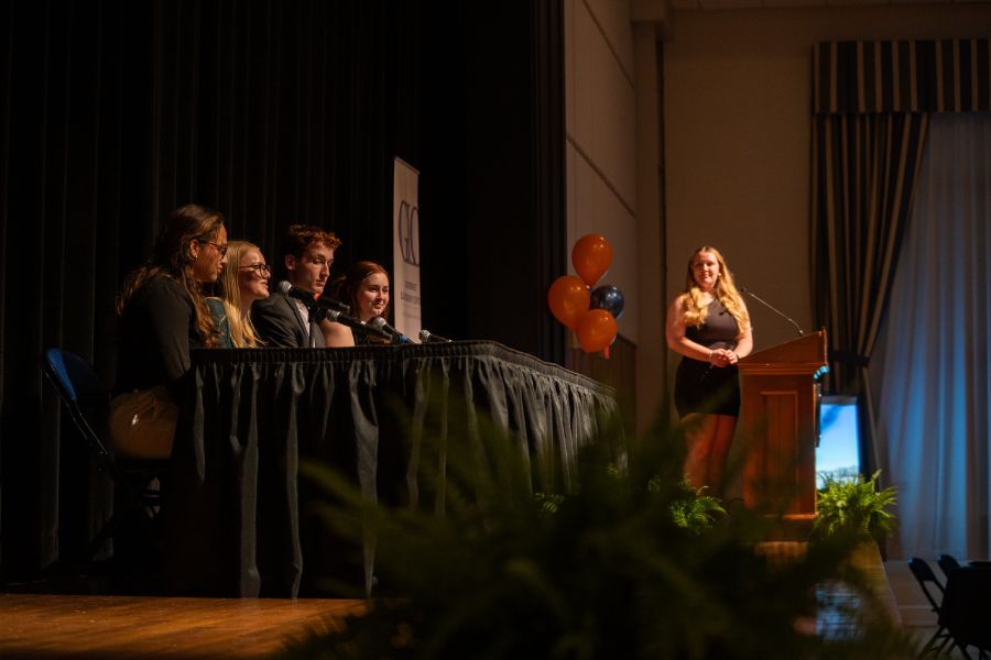 A group of students having a discussion