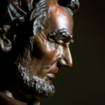 The bronze replica of Augustus Saint-Gaudens’s life-sized bust