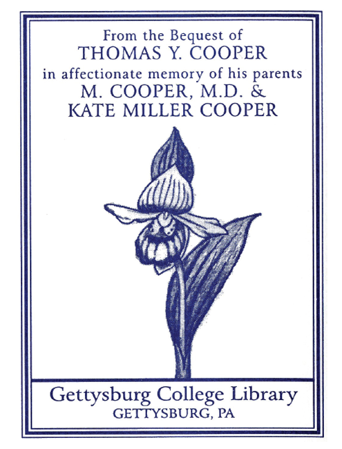 Thonmas Y. Cooper fund bookplate