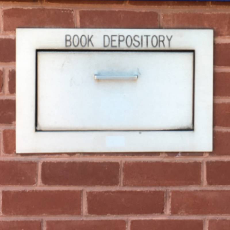 Book depository slot outside Musselman Library