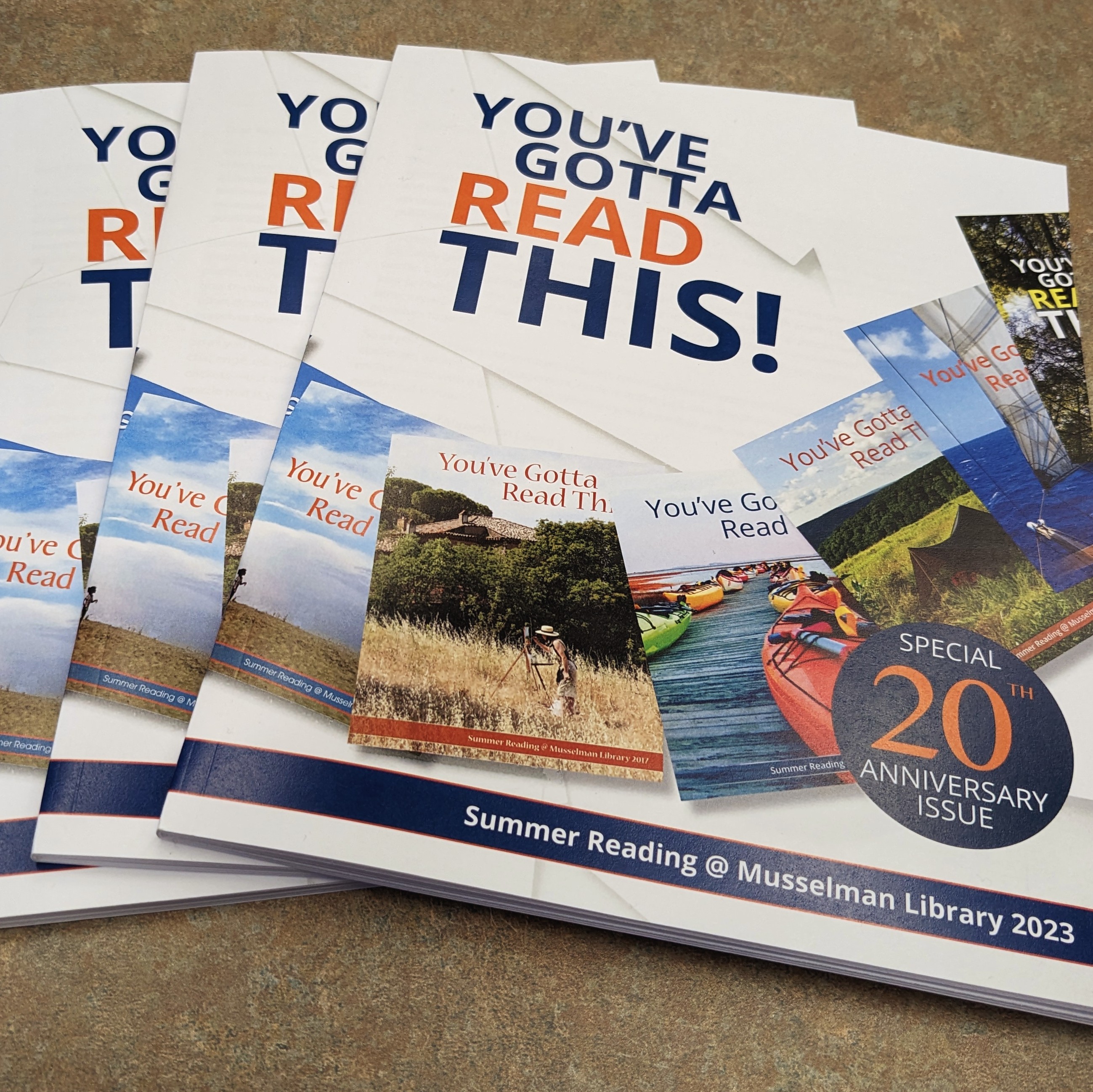 A photo of three booklets fanned out on a counter with the title 'You've Gotta Read This!'