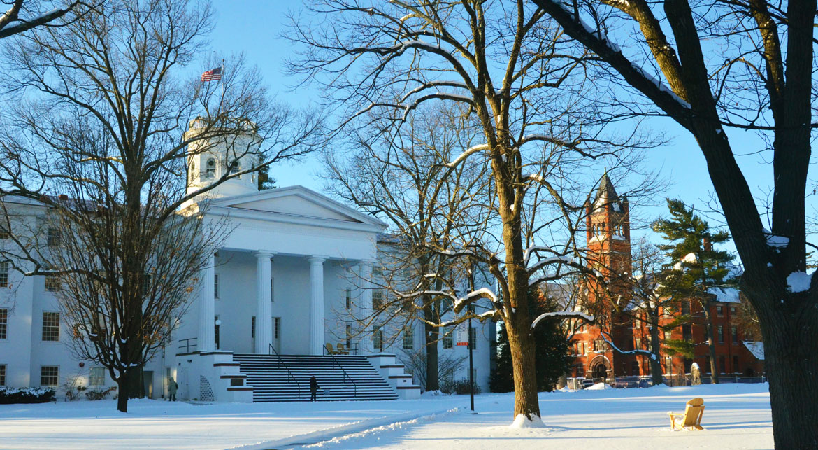 Penn Hall in the Snow