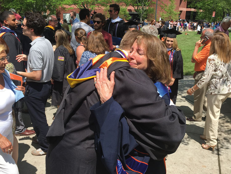 Embracing a graduate