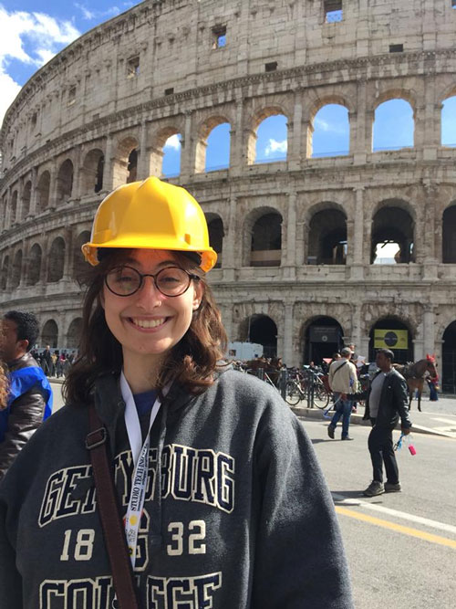 Francesca Costa outside Colosseum