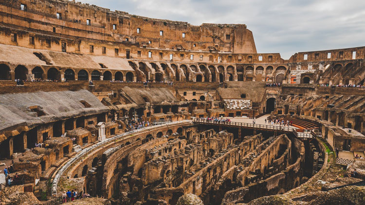 Interior of the Roman Colosseum