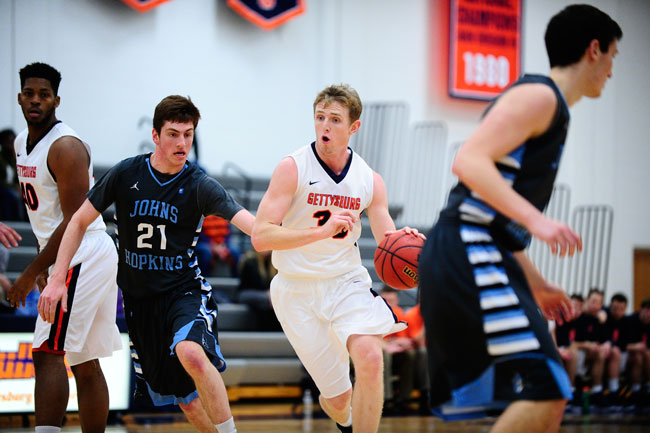 Cody Kiefer '17 playing basketball