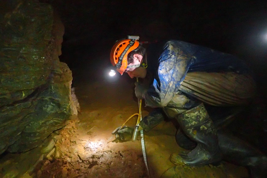 Performing research in the cave