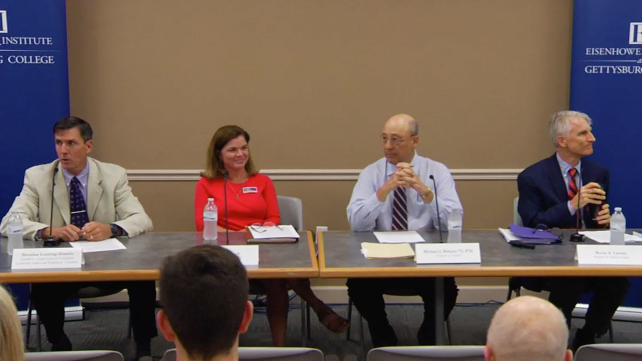 Brendan Cushing-Daniels, Anne S. Douds, Michael J. Birkner ’72, and Bruce A. Larson