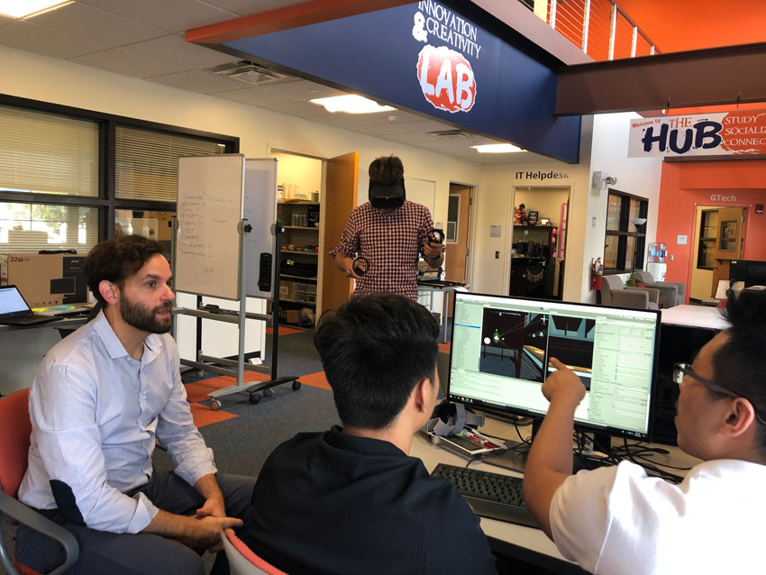 VR testing in the Gettysburg Innovation Lab