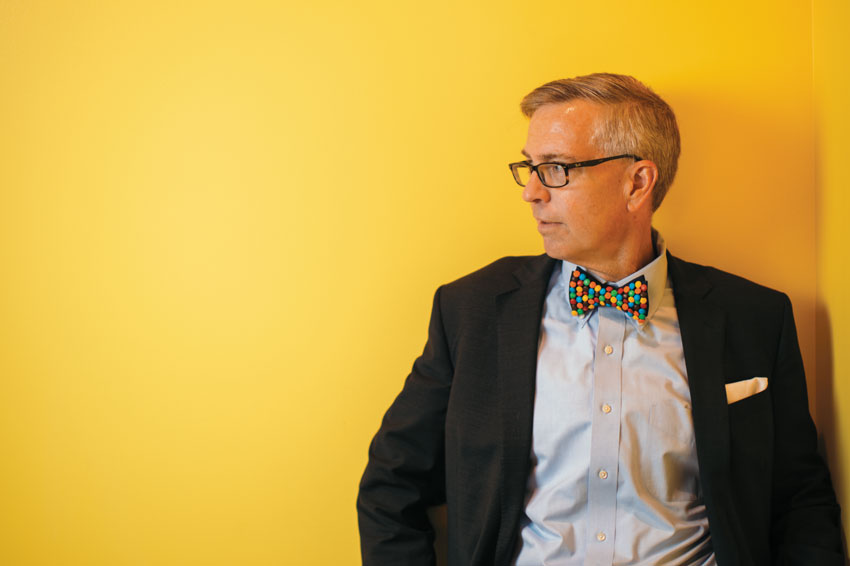 David Borghesani posing with a candy bow tie