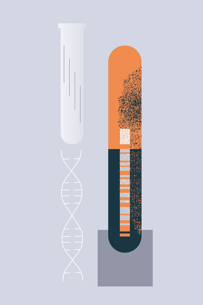 Graphic art image of laboratory test tubes