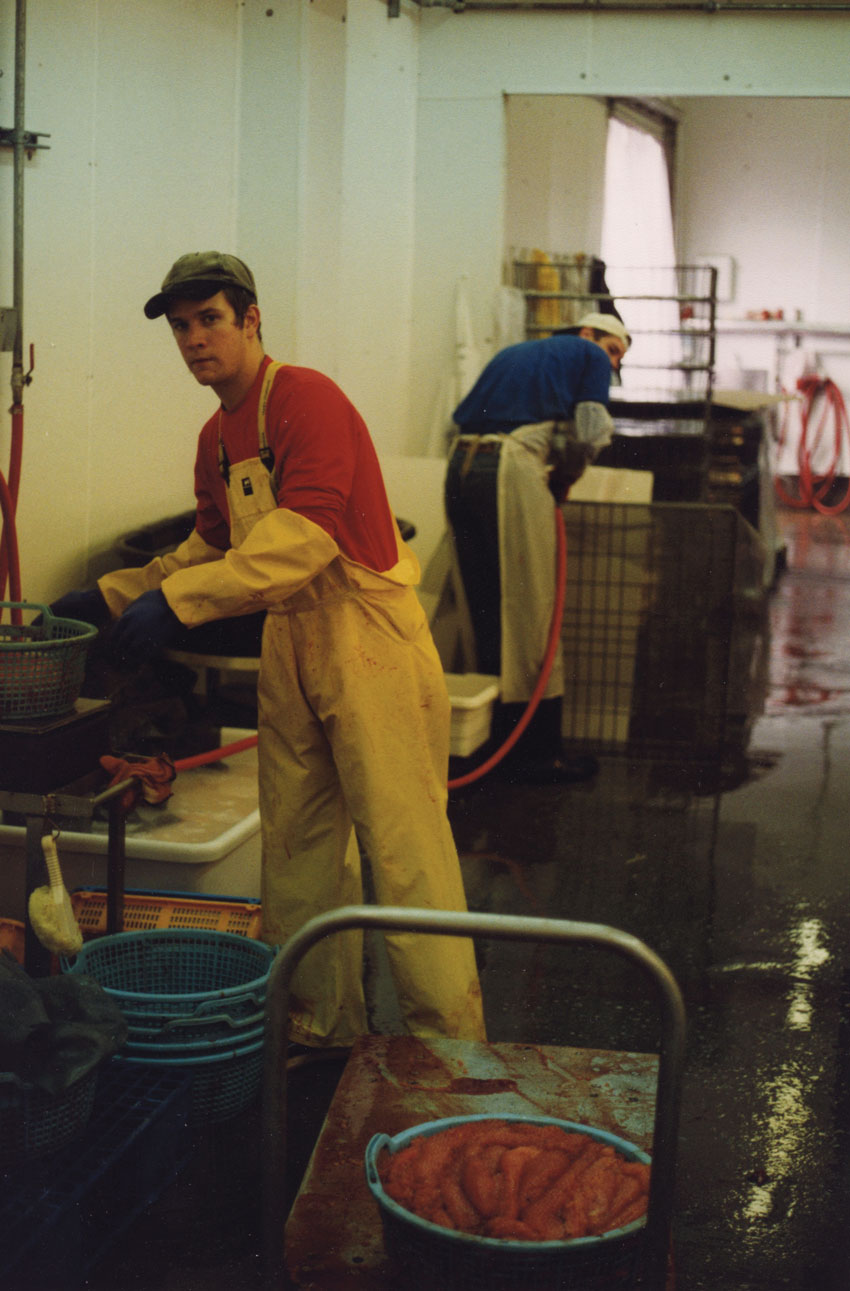 Ryan Kerney working in an industrial building