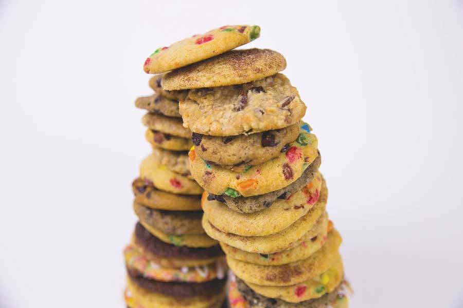 Two stacks of cookies