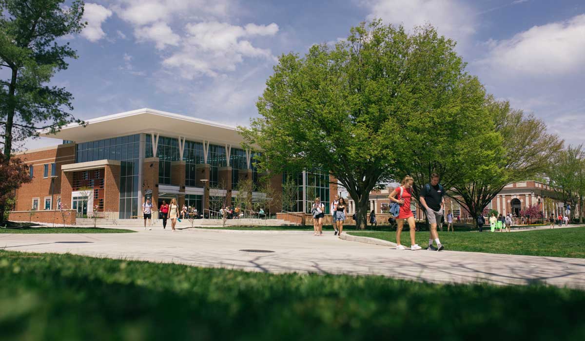 College Union Building in the springtime