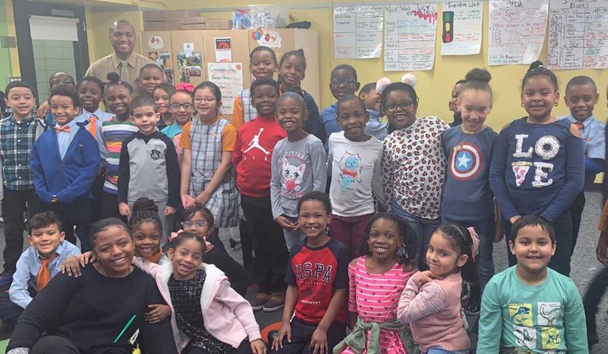 Ja'Nai Harris in her classroom