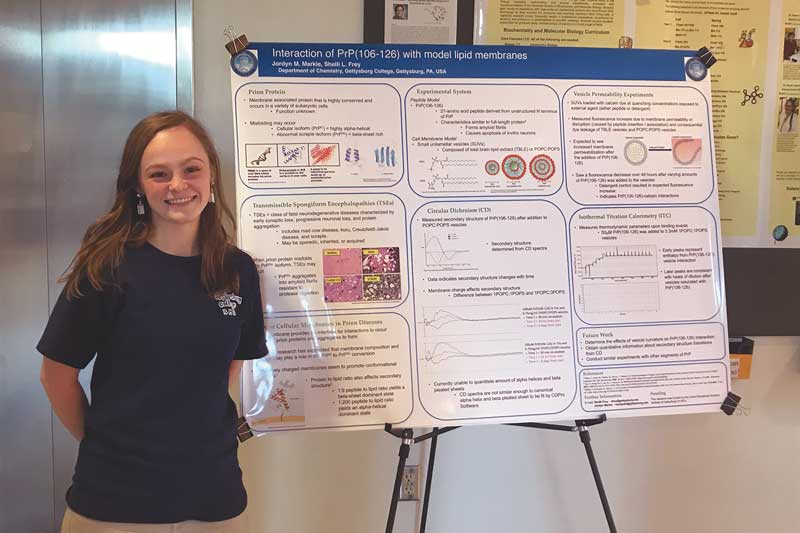 Jordyn Markle presenting a poster