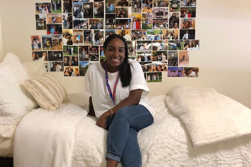 Roshani Nagarajah ’22 in her Patrick Hall east room