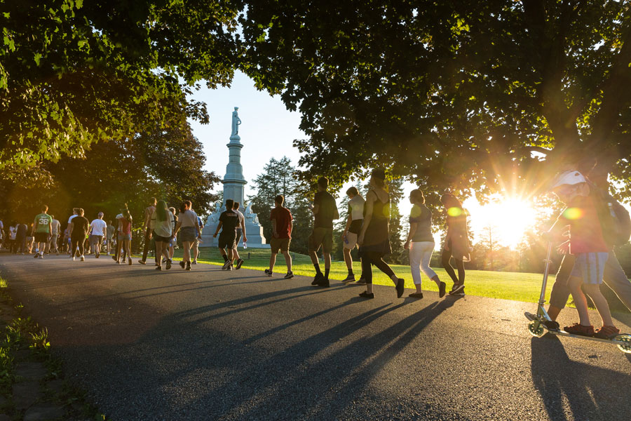 First-Year Walk for the Class of 2022 in August 2018