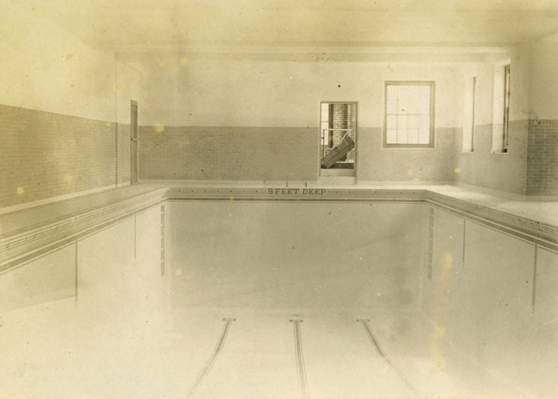 There was once a swimming pool in Weidensall Hall