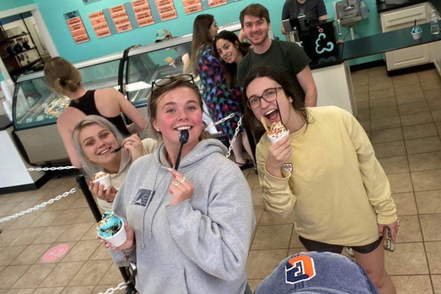 Vancura and friends at ice cream social