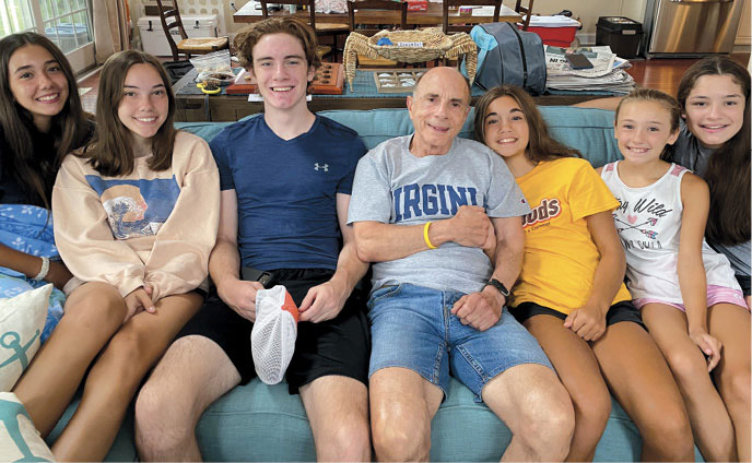 Prof. Bob D'Agostino with his grandchildren