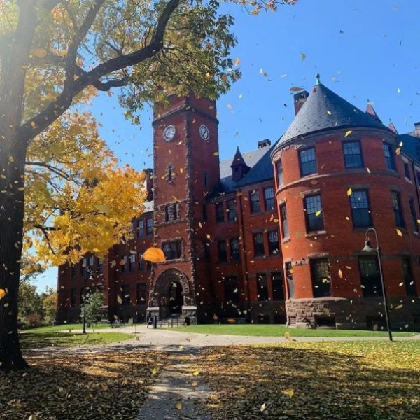 A fall picture of Glatfelter Hall