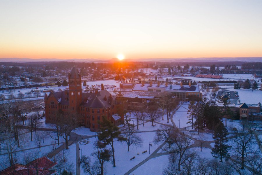 Sunset on a winter day