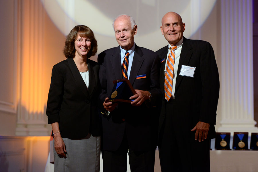 John Clark with President Emerita Janet Morgan Riggs