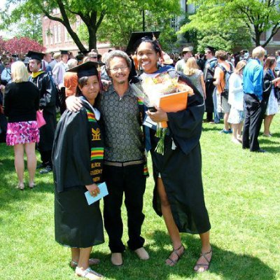 Lawrese Brown with Prof. Scott and Lauren