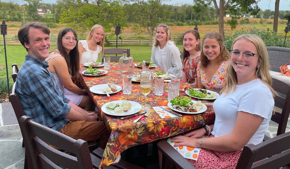 Public Policy students at breakfast