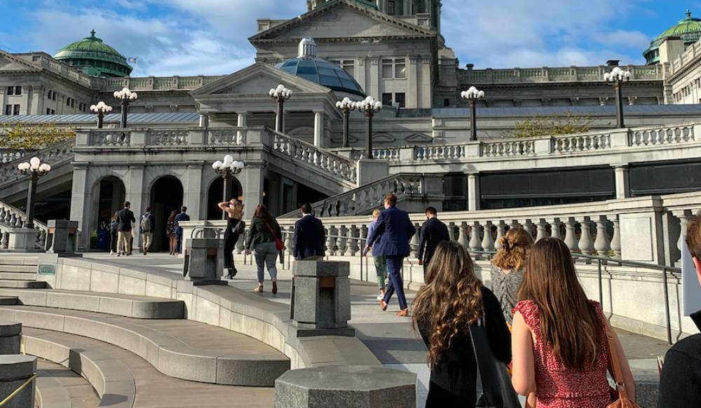 Public Policy students walking in DC