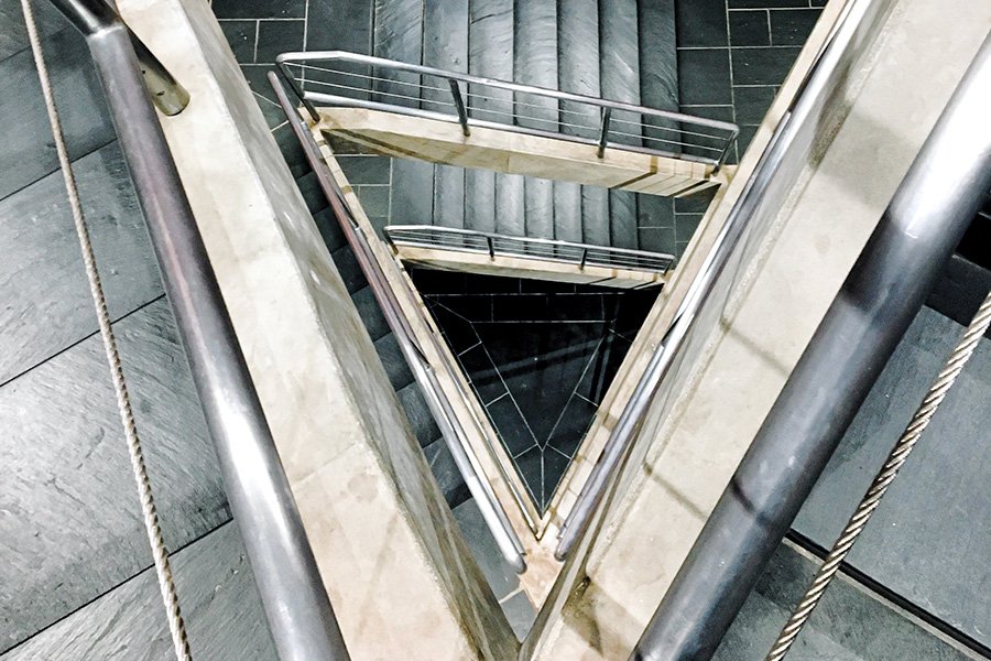 Photo of a Stairwell from above