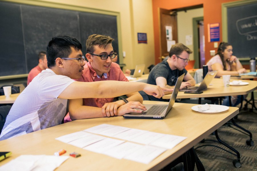 students participating in a competition