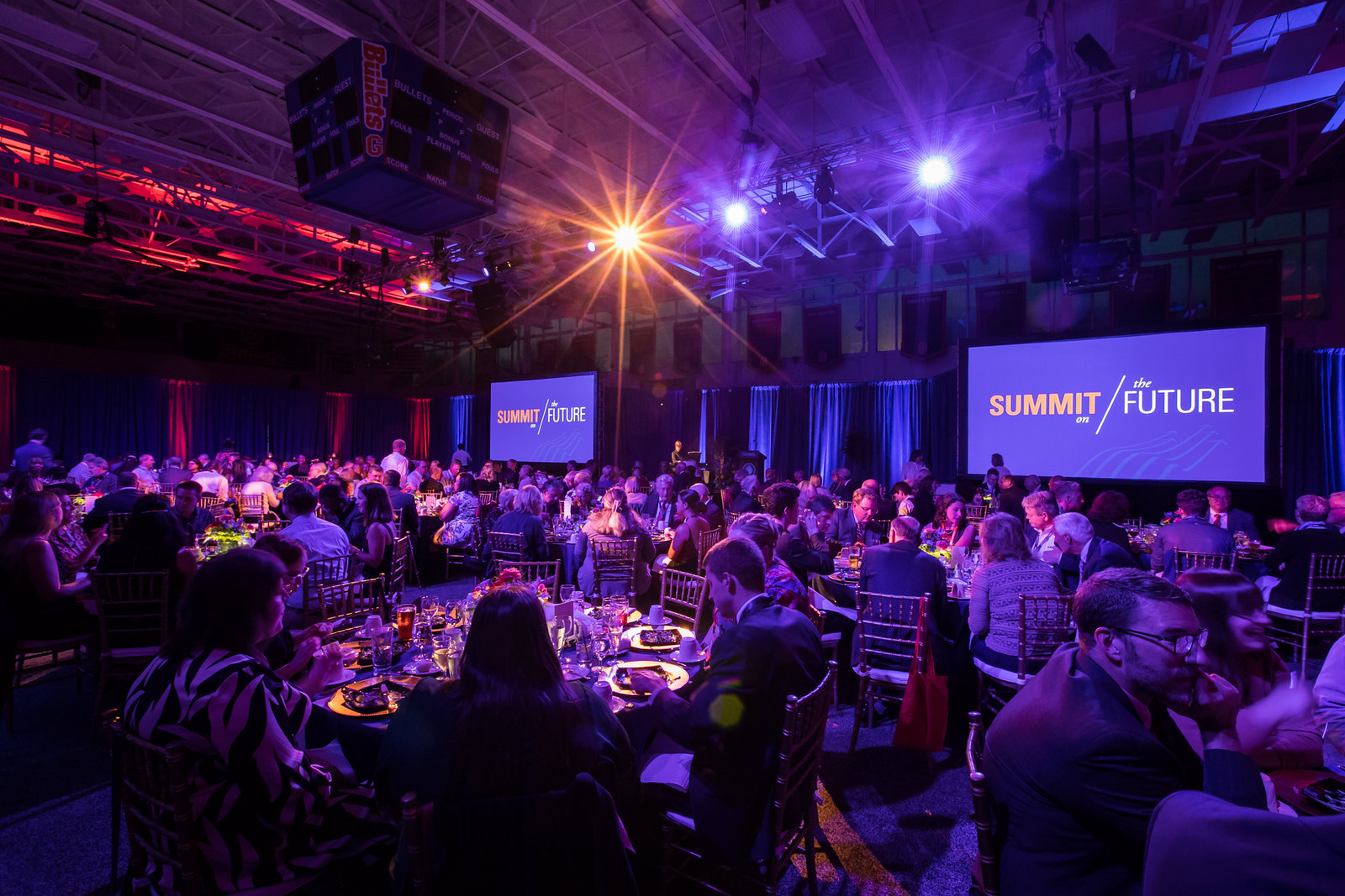 Summit attendees enjoy dinner and fellowship