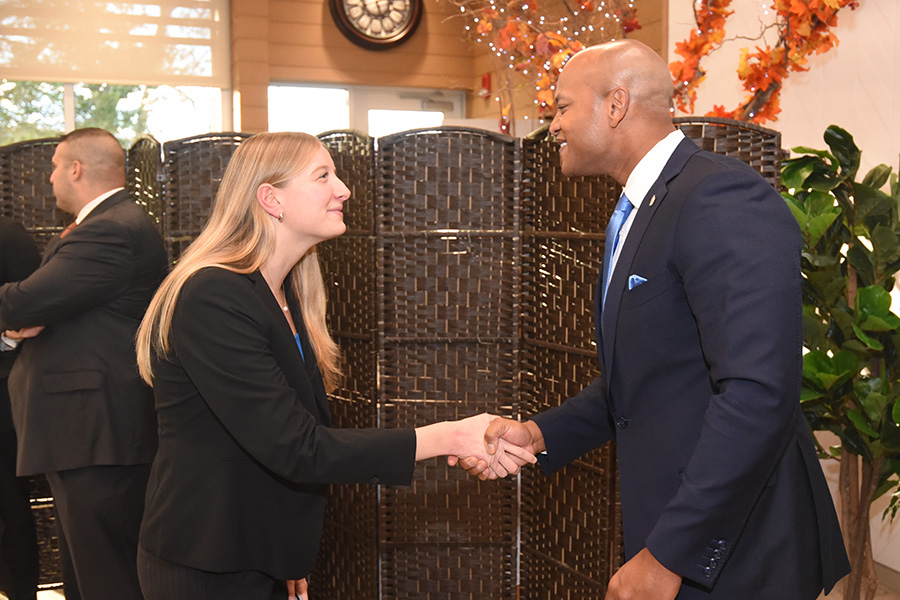 Alyssa Gruneberg and Gov. Wes Moore