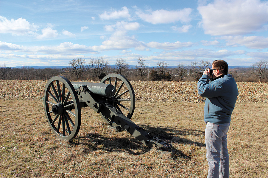 A tourist taking a photo