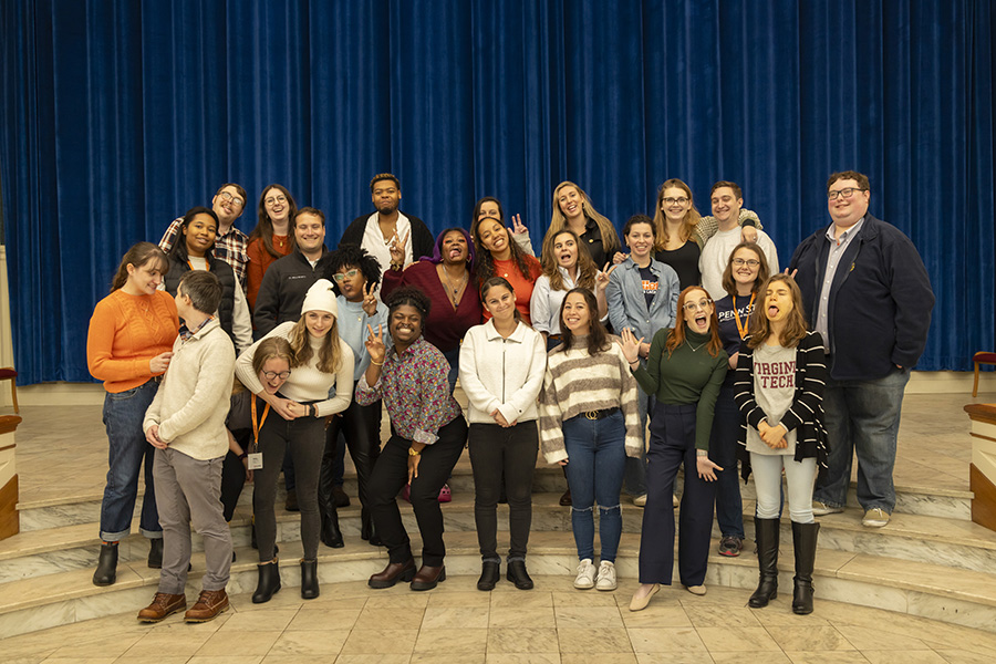 Members of the Class of 2018 strike a pose for a class photo
