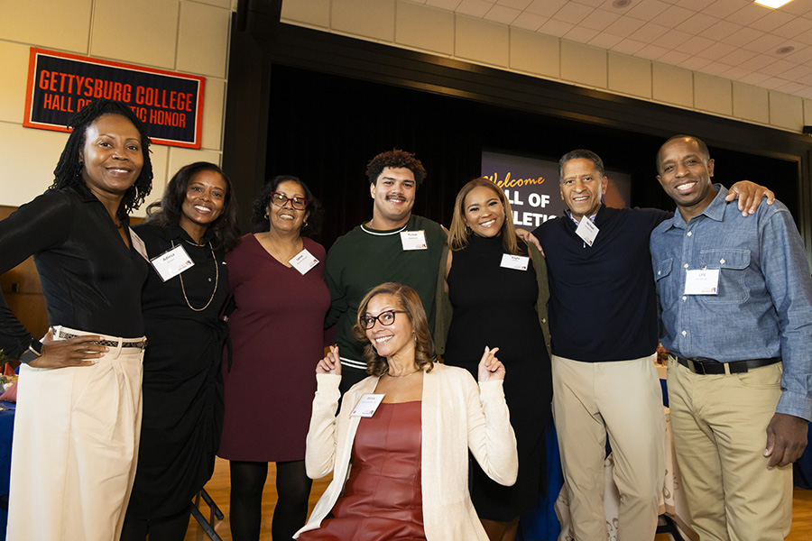 Donna Bourke ’92 poses with her family