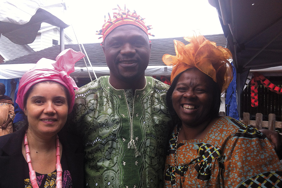 Prof. Nyiwul with his wife and friend