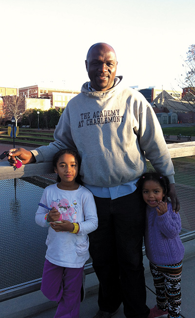 Linus Mabughi Nyiwul with his daughters