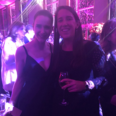 Habecker with Rachel Brosnahan