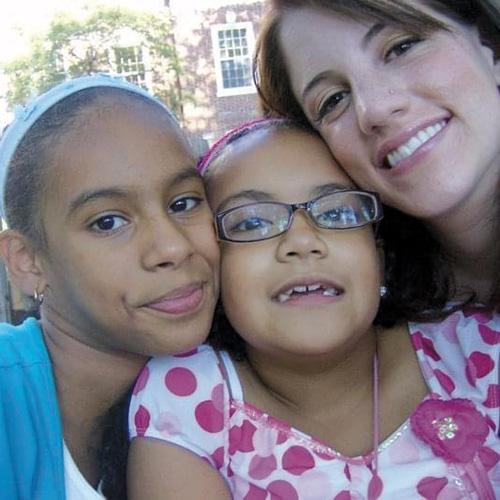 Rachel Rutter on campus in 2010 with
El Centro kid