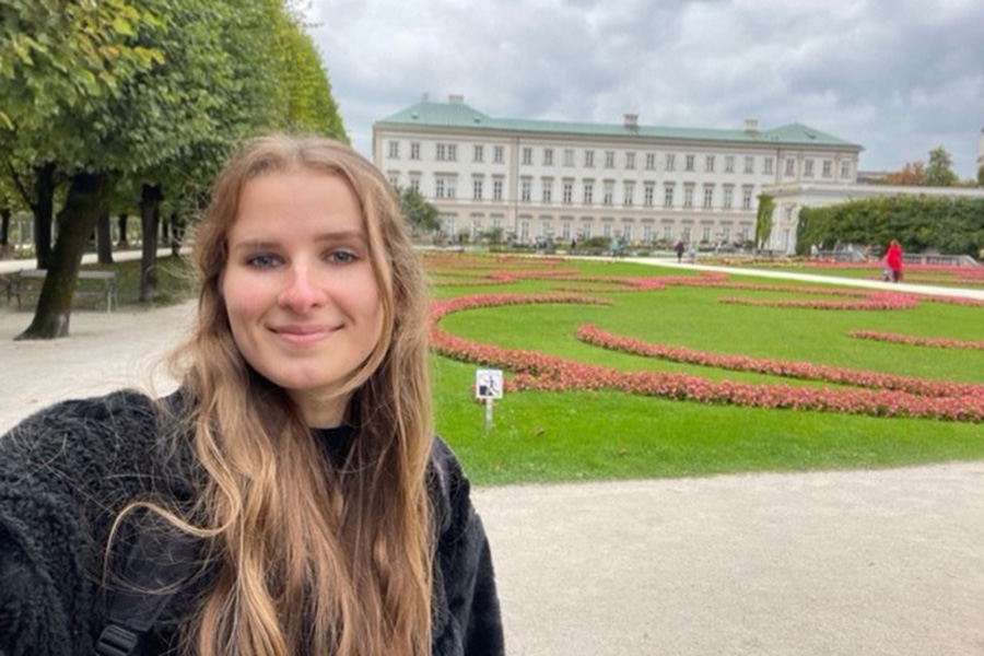 Sophia at Mirabell Palace in Salzburg