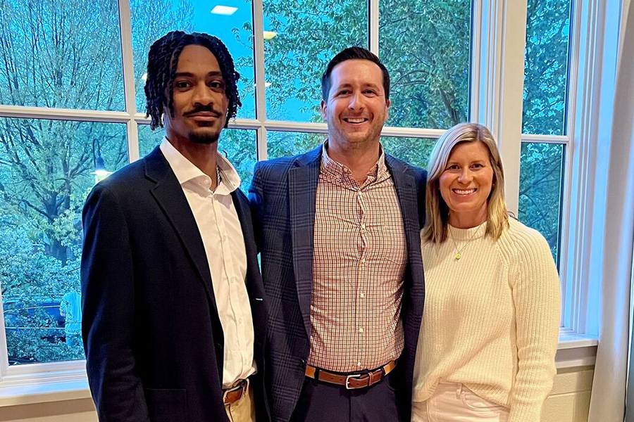 Students at the senior student-athlete banquet 