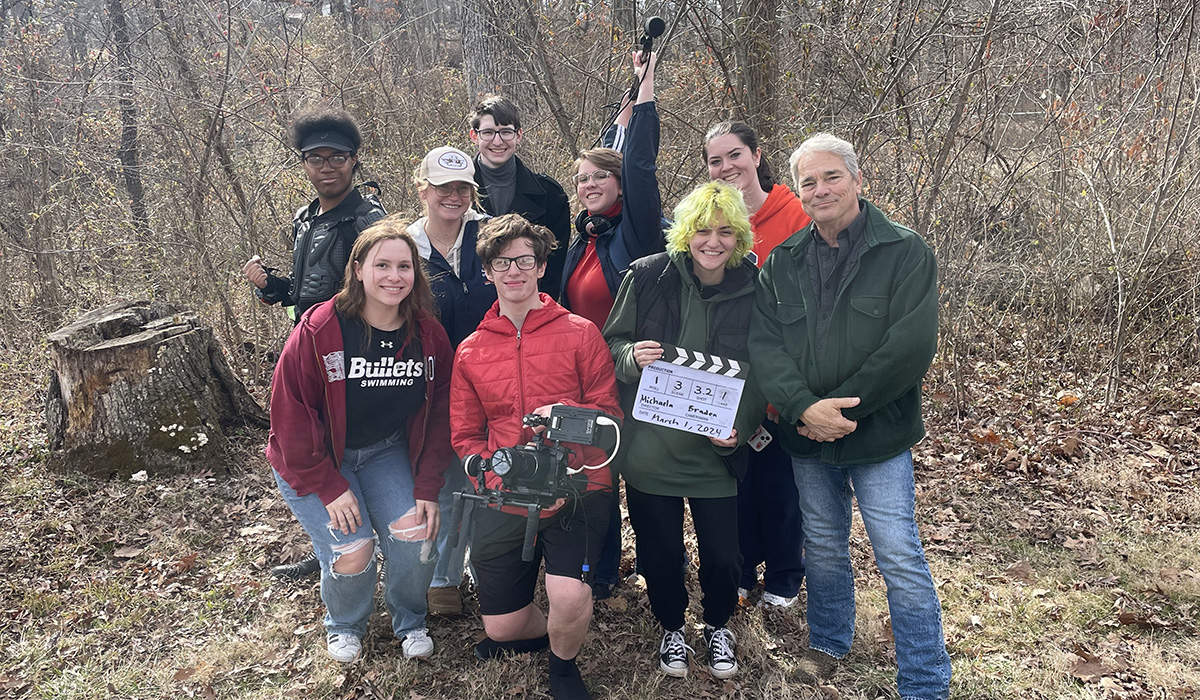 Bo Brinkman teaches Gettysburg students on video production