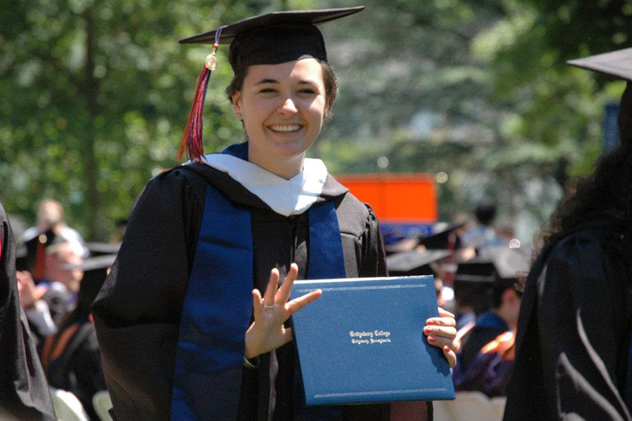 A photo of Cabour at graduation