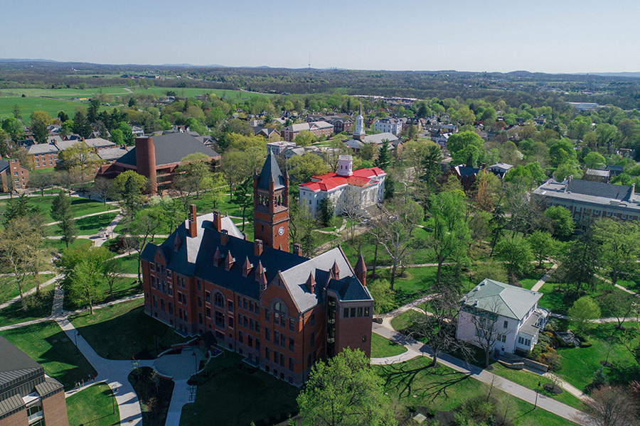 Aerial view of campus