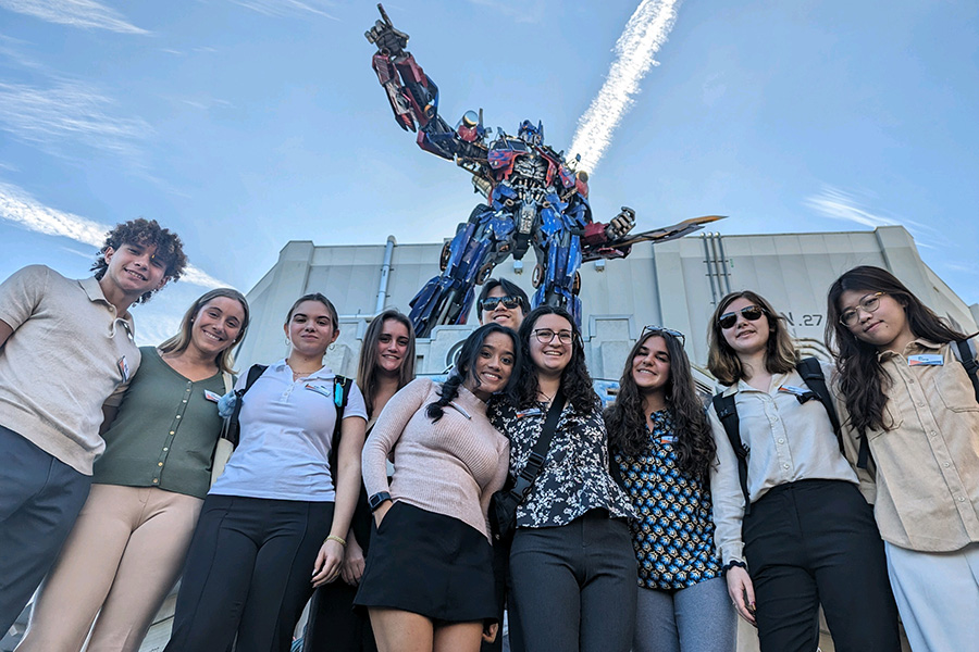 A group of students posing for a picture