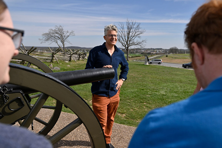 Prof. Peter Carmichael teaching a class