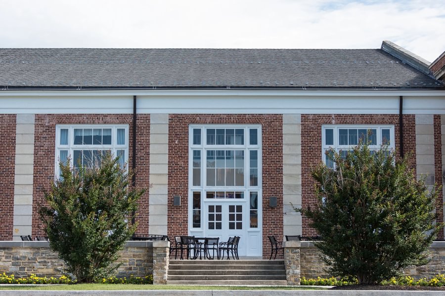 An image of the Exterior of the College Union Building Ballroom. (Photo by Shawna Sherrell)